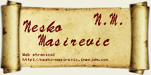 Neško Maširević vizit kartica
